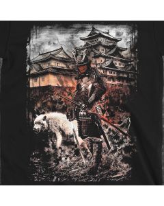 crimson ronin wolf oni spirit samurai t-shirt sm