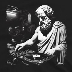 Философия на пулта: Аристотел DJ тениска