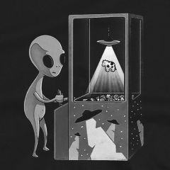 Space Cows Alien НЛО Тениска