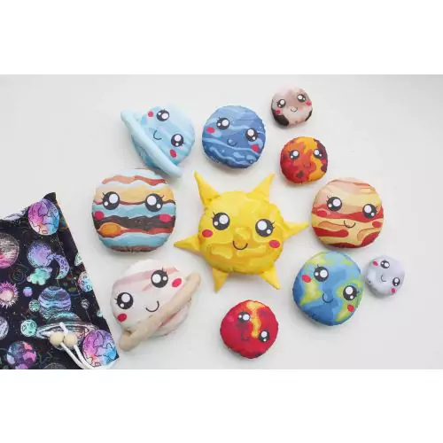 Handmade Plush Solar System – Educational Soft Toy Planets Set