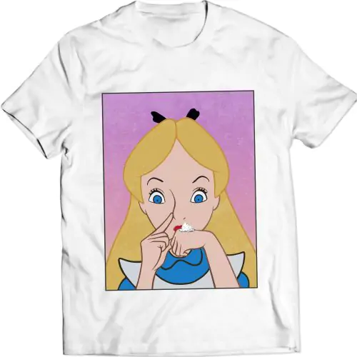 Alice in wonderland cocaine shirt